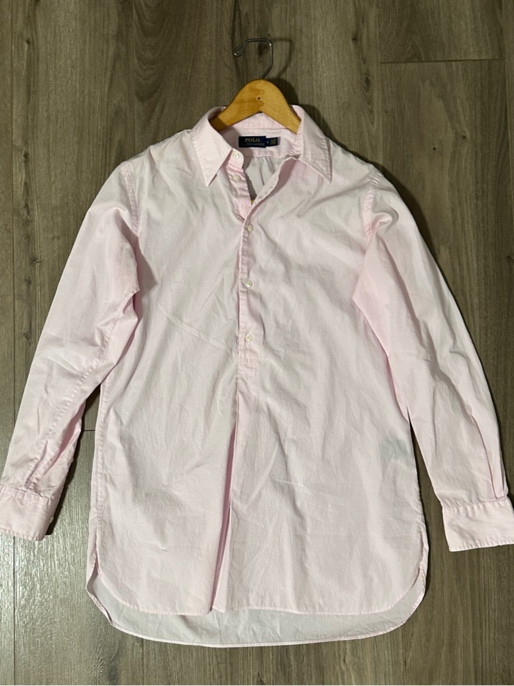Polo by Ralph Lauren Pale Pink Cotton Long-Sleeve Button Shirt Women’s